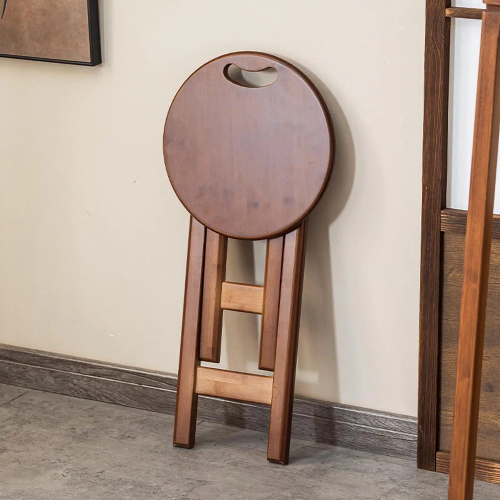 

Бамбуковый складной стул, кухонный стул, портативная круглая мебель с нескользящими ножками