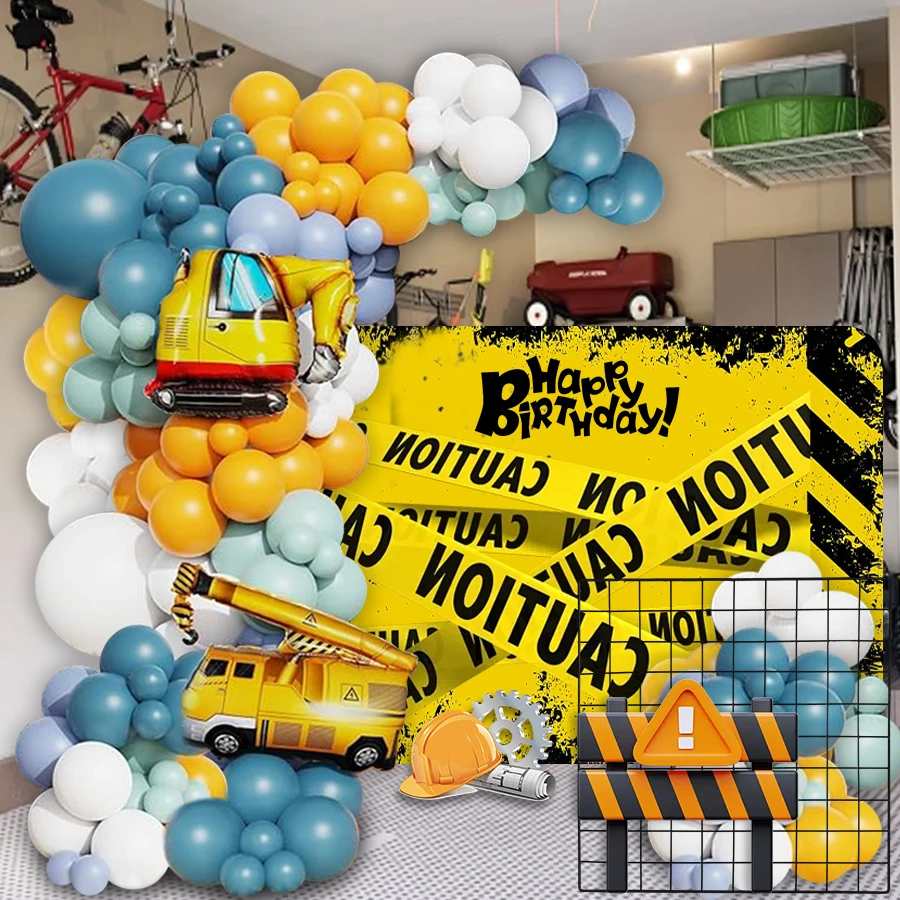 Zestaw łuku balonowego z motyw – Heavy Equipment Birthday Theme recenzja i cena