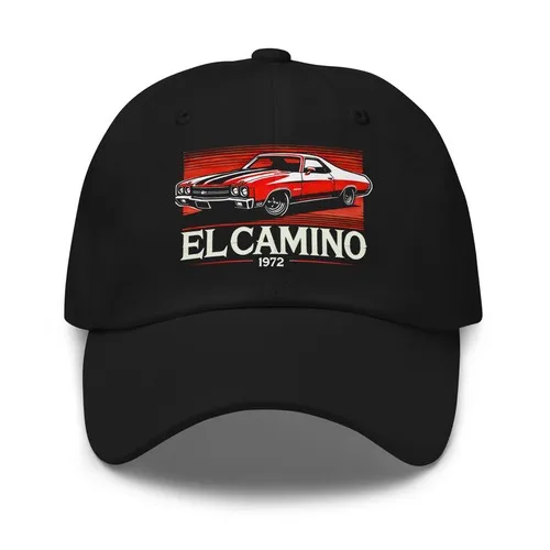 Red 1972 El Camino Dad Hat – Classic Muscle Car Vintage Chevy Cap for fans