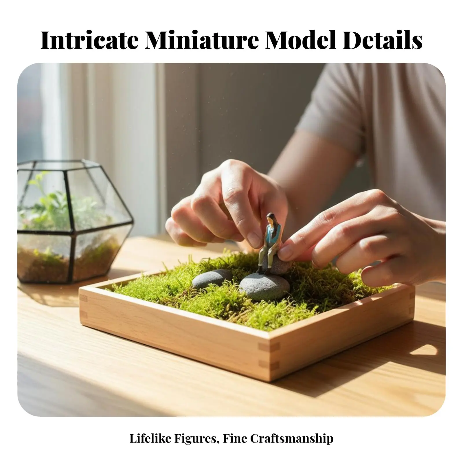 

Миниатюрные фигурки людей для ландшафтного дизайна, высокодетализированные, ручная роспись, из смолы