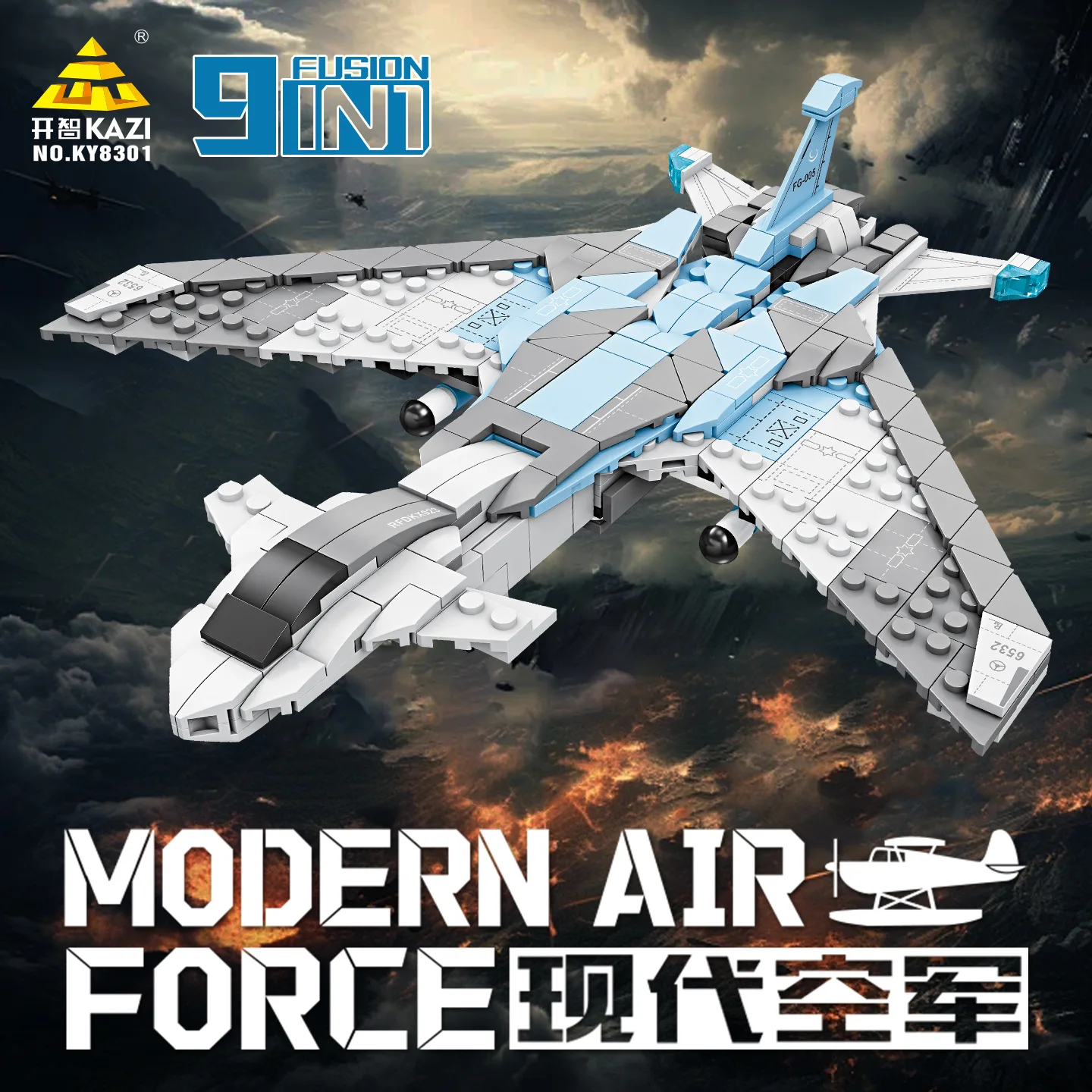 

Строительный блок, военный 9-в-1, современный истребитель ВВС, реактивный вертолет, сборная модель для мальчика, сборка, игрушка в подарок