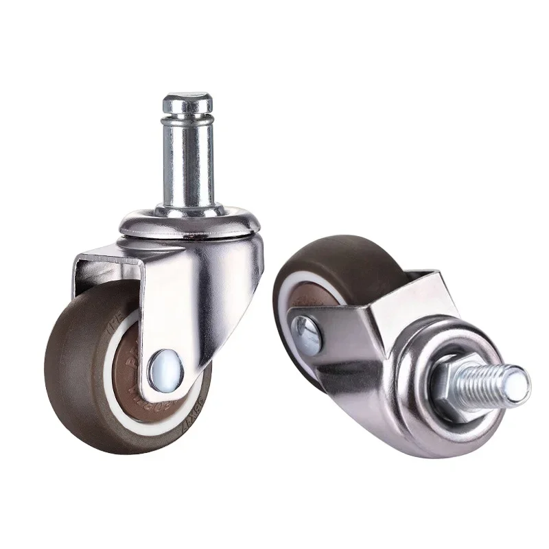 5pcs/Lot Office Chair Caster Wheels 1.5/2 Inch Swivel Caster Wheels Soft Rubber TPE Caster Wheels Replacement Furniture Hardware