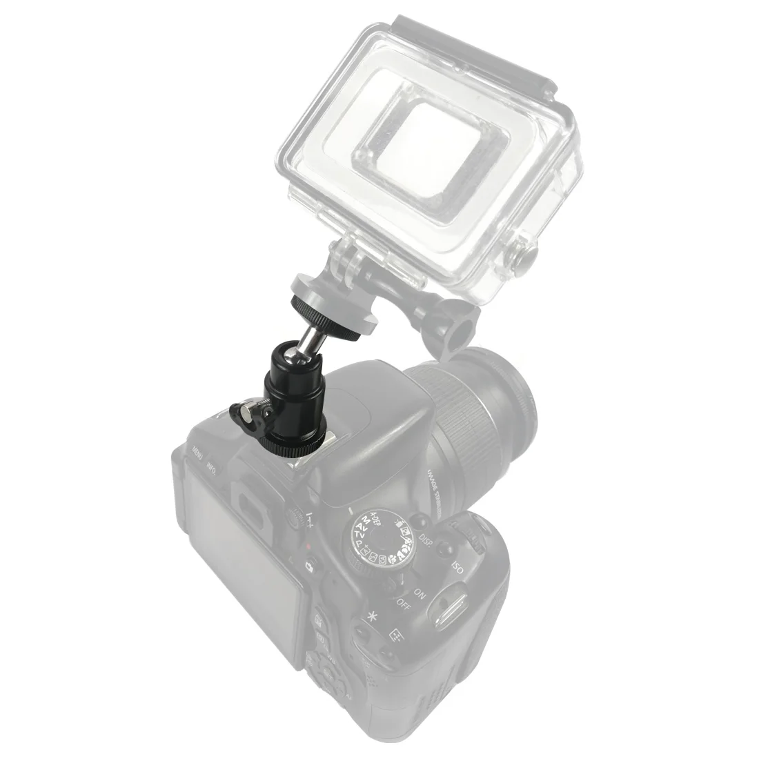Mini-Metallkugelkopf 360 ° Schwenkbarer Stativ-Kugelkopf mit Cold-Shoe-Halterung, 1/4-Zoll-Schraube, 2,5 kg Tragkraft für DSLR-Kamera, Webcam, Blitz, Vlog-Rig – Detail 5