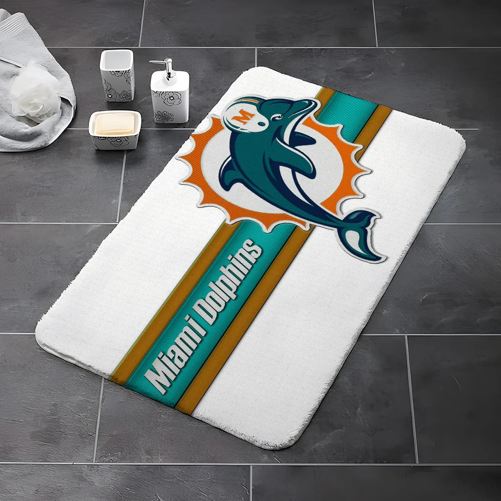 Outdoor Doormat Exterior Entrance Door Carpet Miami DolphinS Carpet in the Bedroom Rug Mat Things to the House Bathroom Foot Mat