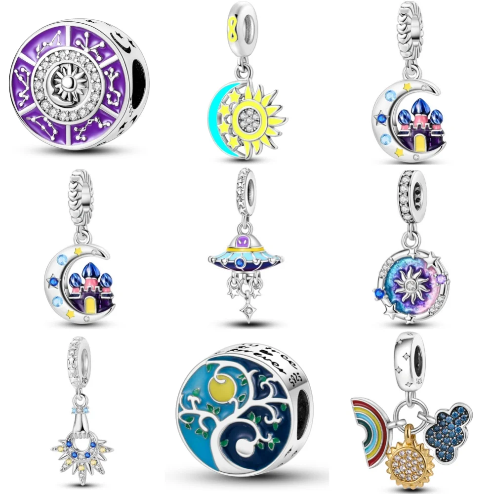 

CYMYSS 925 Sterling Silver Mysterious Starry Sky Series Suitable For Bracelets women's Lucky Jewelry DIY Beads Birthday Gifts