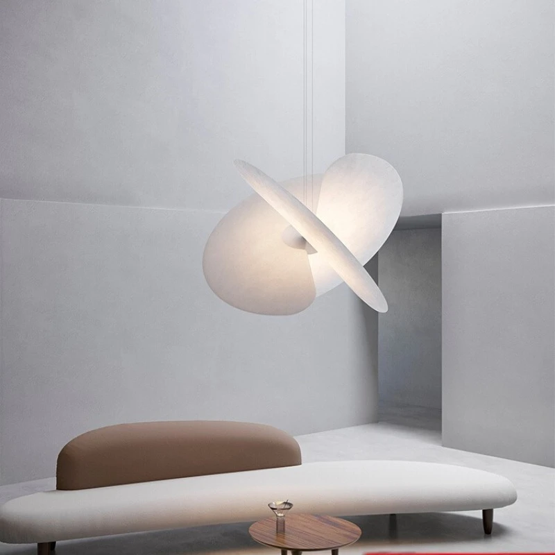 

Modern minimalist living room dining room white butterfly chandelier creative designer bedroom light