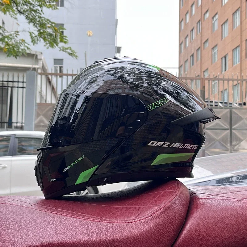 Мотоциклетный шлем с двойной линзой Casco Para Motocicleta, анфас, мото флип-шлем, мотоциклетное оборудование, одобрено DOT