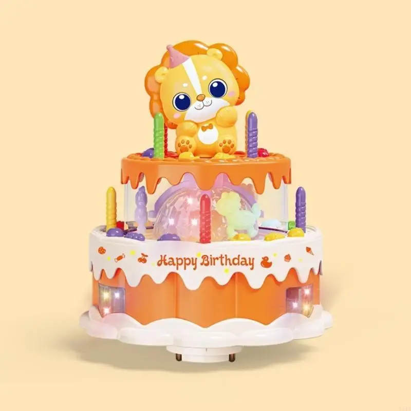 

N84E Children Glowing Birthday Cake Toy Street Stall Market Gadgets Gift for Kid