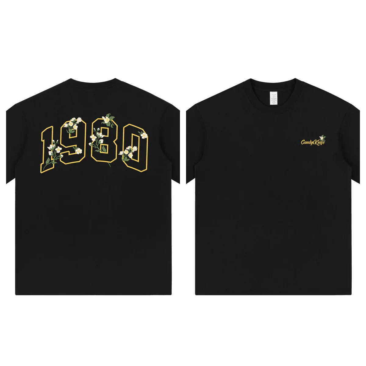 

Американская ретро контрастного цвета с буквенным цветочным принтом и короткими рукавами, мужская и женская футболка из чистого хлопка с круглым вырезом, летняя свободная