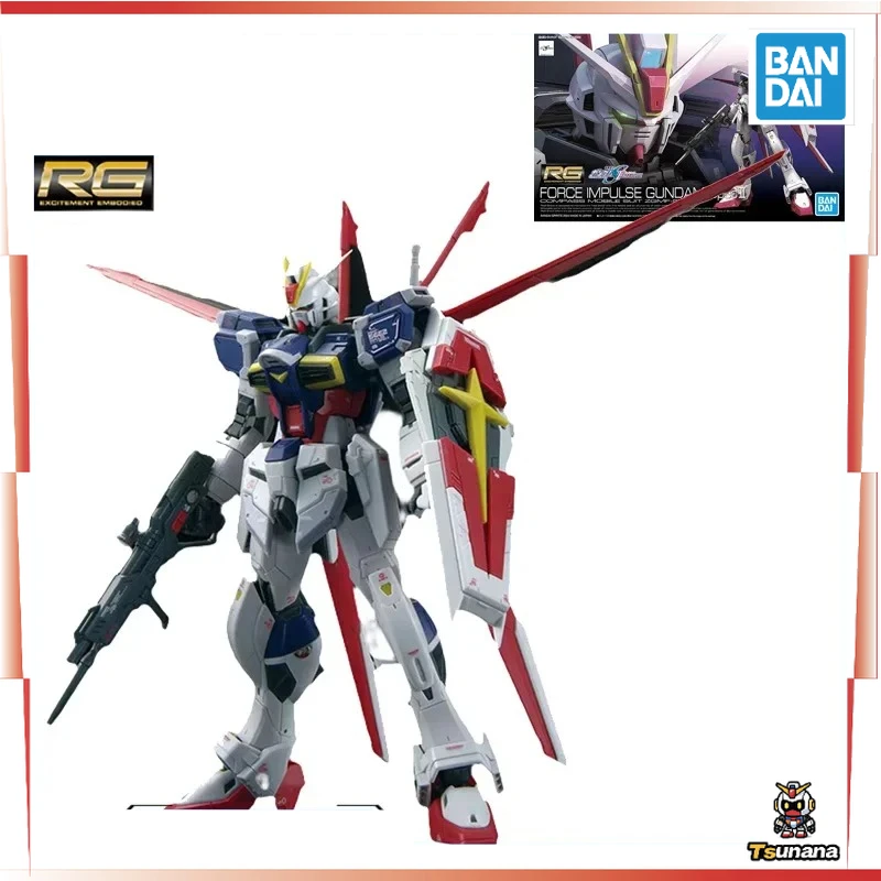 

Bandai Original RG Force Impulse Gundam Spec2 Gunpla SEED FREEDOM Anime Action Figure Assembly Toys for Gift Collectible Model