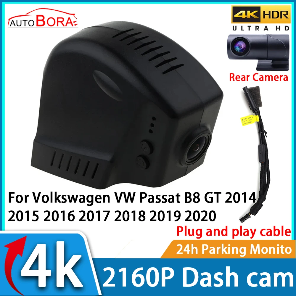 

Car Video Recorder Night Vision UHD 4K 2160P DVR Dash Cam for Volkswagen VW Passat B8 GT 2014 2015 2016 2017 2018 2019 2020