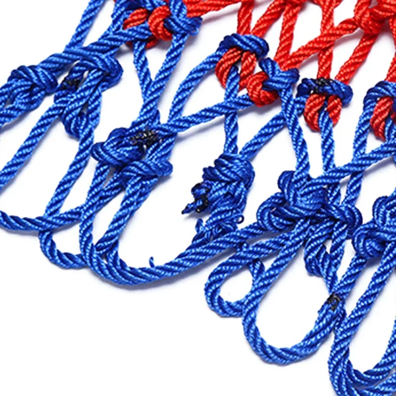 High Quality Durable Standard Size Nylon Thread Sports Basketball Hoop Mesh Net Backboard Rim Ball Pum 12 Hooks Net