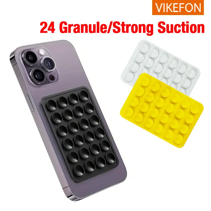 

Silicone Suction Phone Holder Mat Multifunctional Suction Cup Wall Stand Square Anti-Slip Single-Sided Case Mount Back Sticker