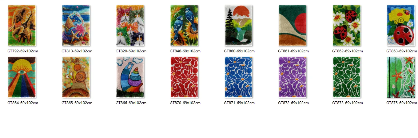 

Bee latch hook kit rug canvas printing ZD694 handwerken knooppakket diy carpet embroidery handmade Flowers 69-102CM