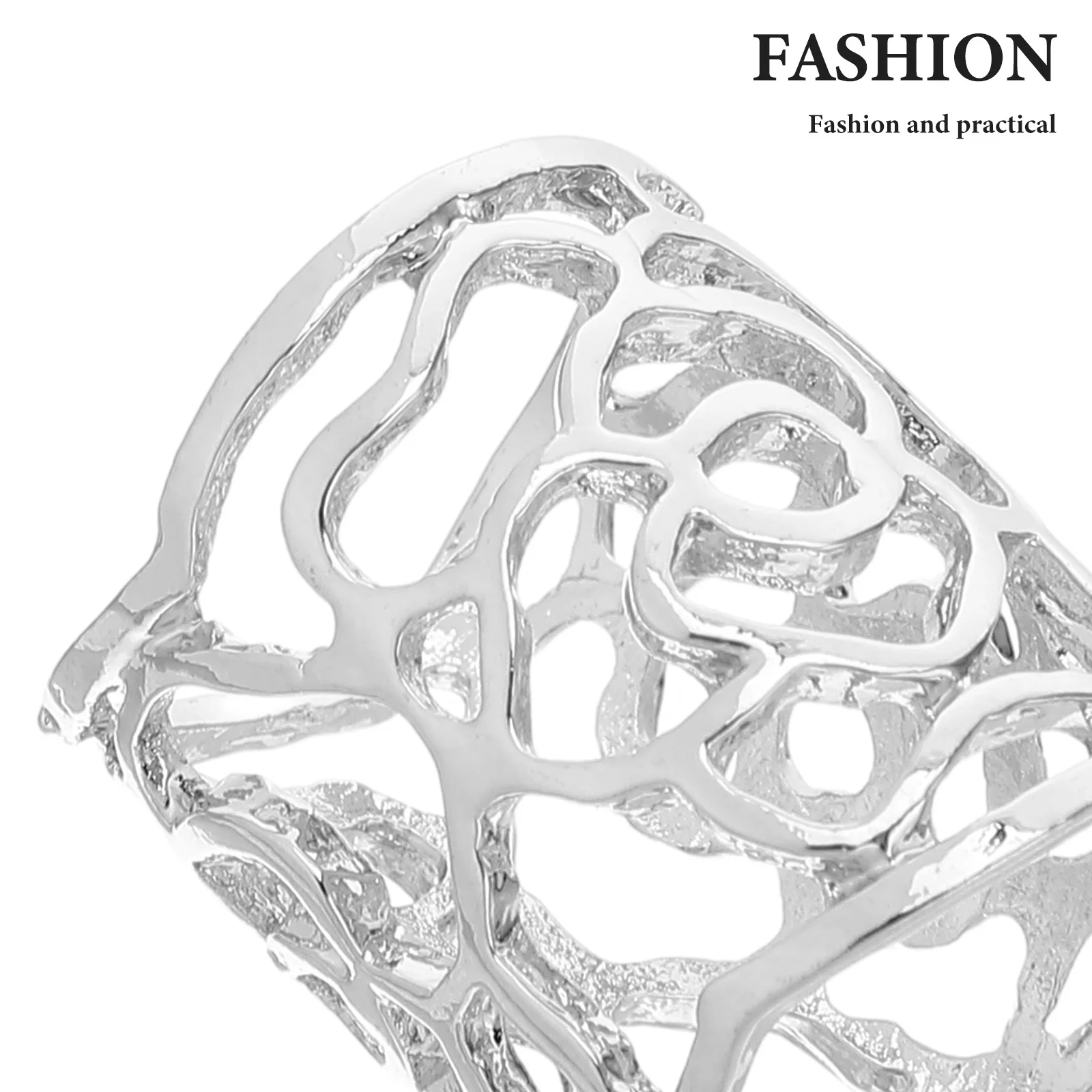 الجوف خارج روز وشاح مشبك الفضة لهجة تخريمية حلقة الشريحة أنبوب مجوهرات الإكسسوار للنساء وشاح الديكور كليب هدية #6