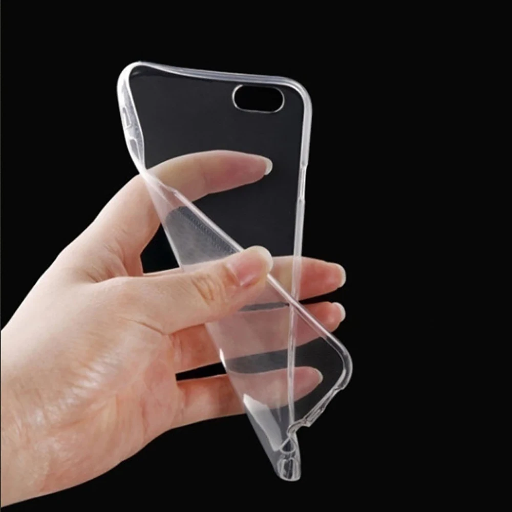 Funda de teléfono transparente para iPhone 6 Plus, carcasa trasera transparente de silicona TPU suave para iPhone 6S Plus