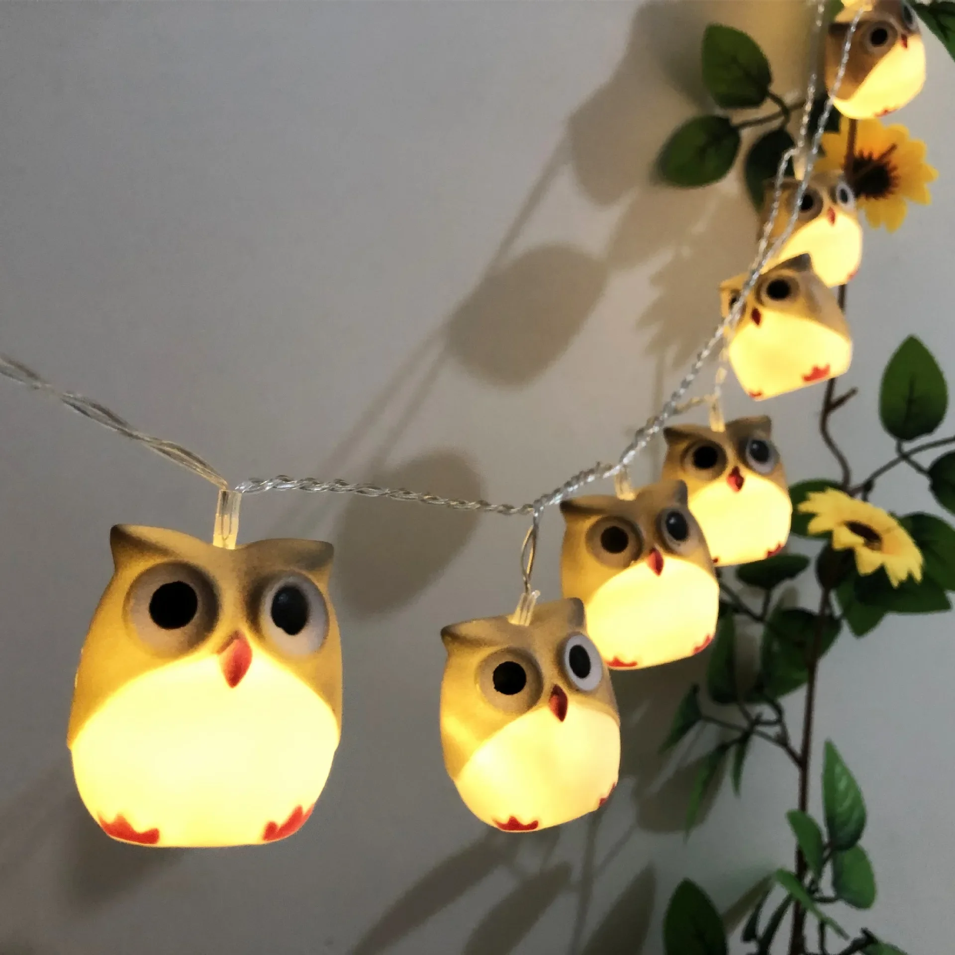 

10LED 165CM Owl String Halloween Christmas Party Yard Lights Party Home Garden Decorative Luminous Cute Owl String