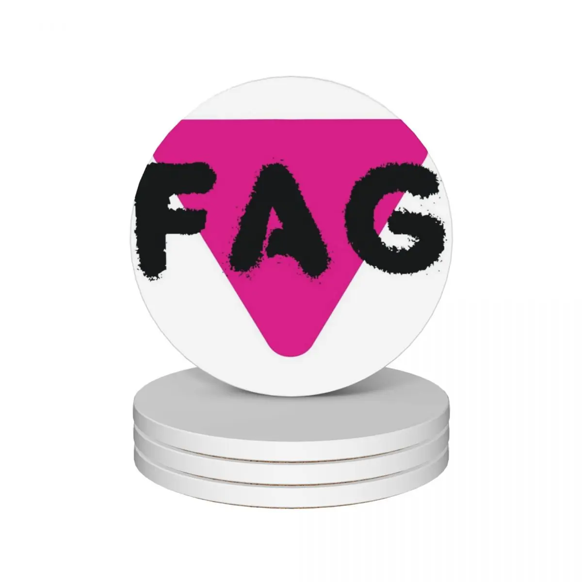 

Fag [pink triangle] Ceramic Coasters (Set of 4) plate Cup for tea Coasters