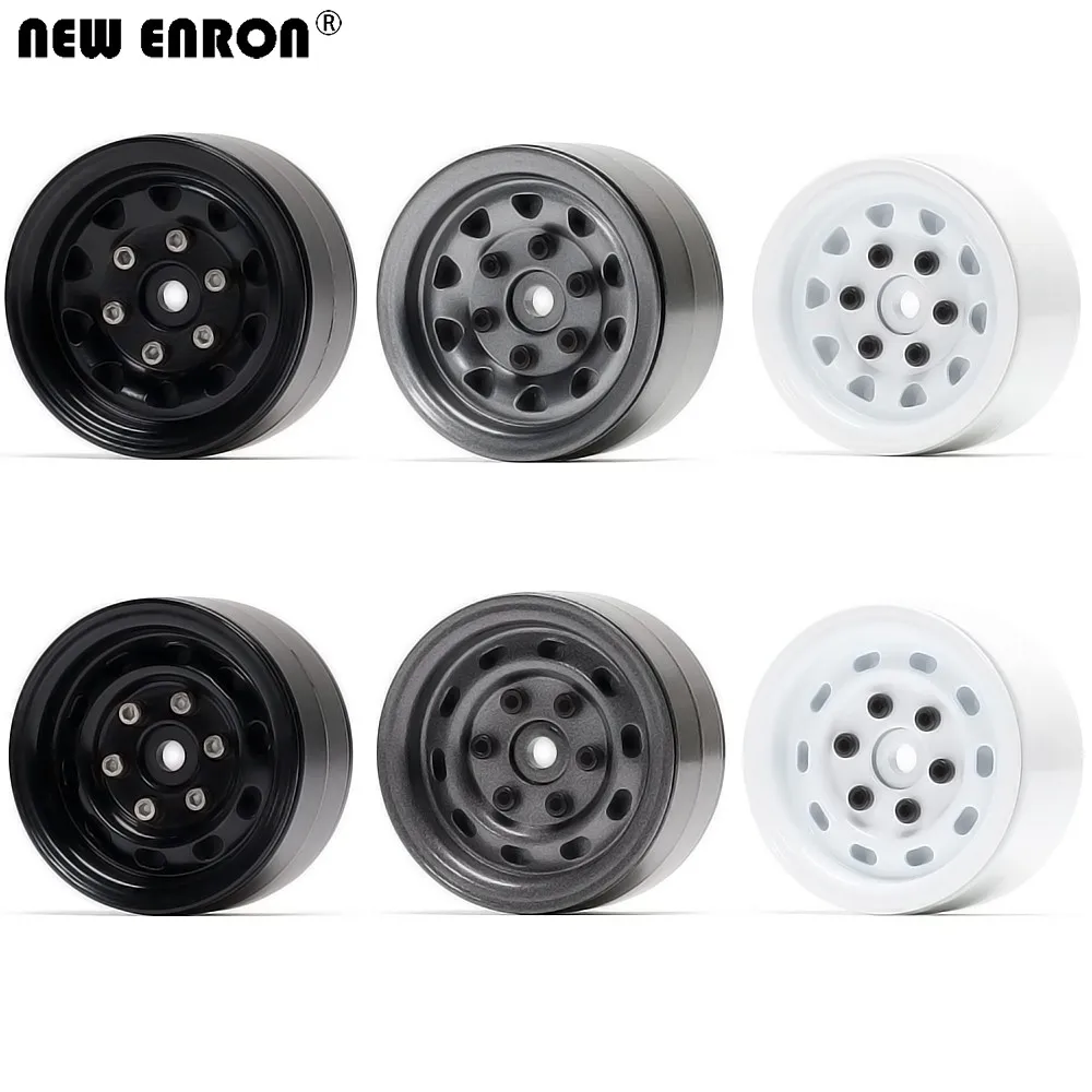 

NEW ENRON 4Pcs Alloy 1.9" Beadlock Wheel Rims for RC Car Rock Crawler 1/10 TRX-4 TRX-6 Axial 90047 D90 D110 MST TF2 Tamiya CC01