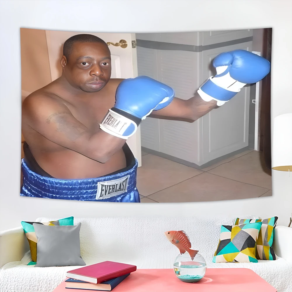Flaga bokserska Lester Green 90x150 cm, gobelin do powieszenia na ścianę, dekoracja pokoju, podwójna penetracja do dekoracji pokoju, dekoracja akademika.
