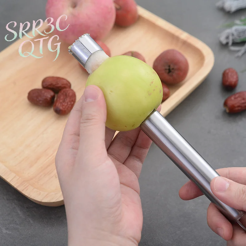 Stainless Steel Fruit Corer Apple Seed Remover Home Vegetable Tool For Red Dates Pear Hawthorn Cool Gadgets Kitchen Accessories