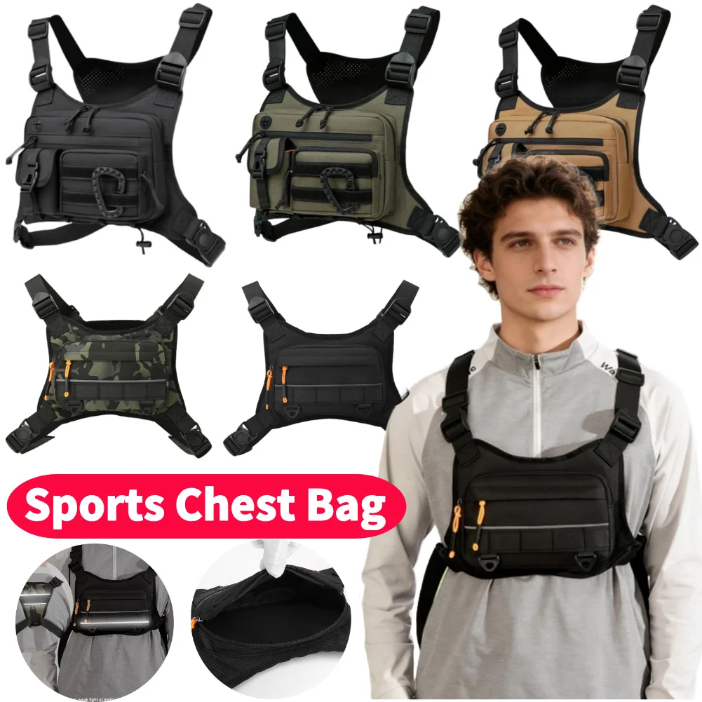 

Sports Chest Bag Water-Resistant Lightweight Front Chest Pack Running Vest Bag 가방 Outdoor Backpack For Skiing Hiking Running