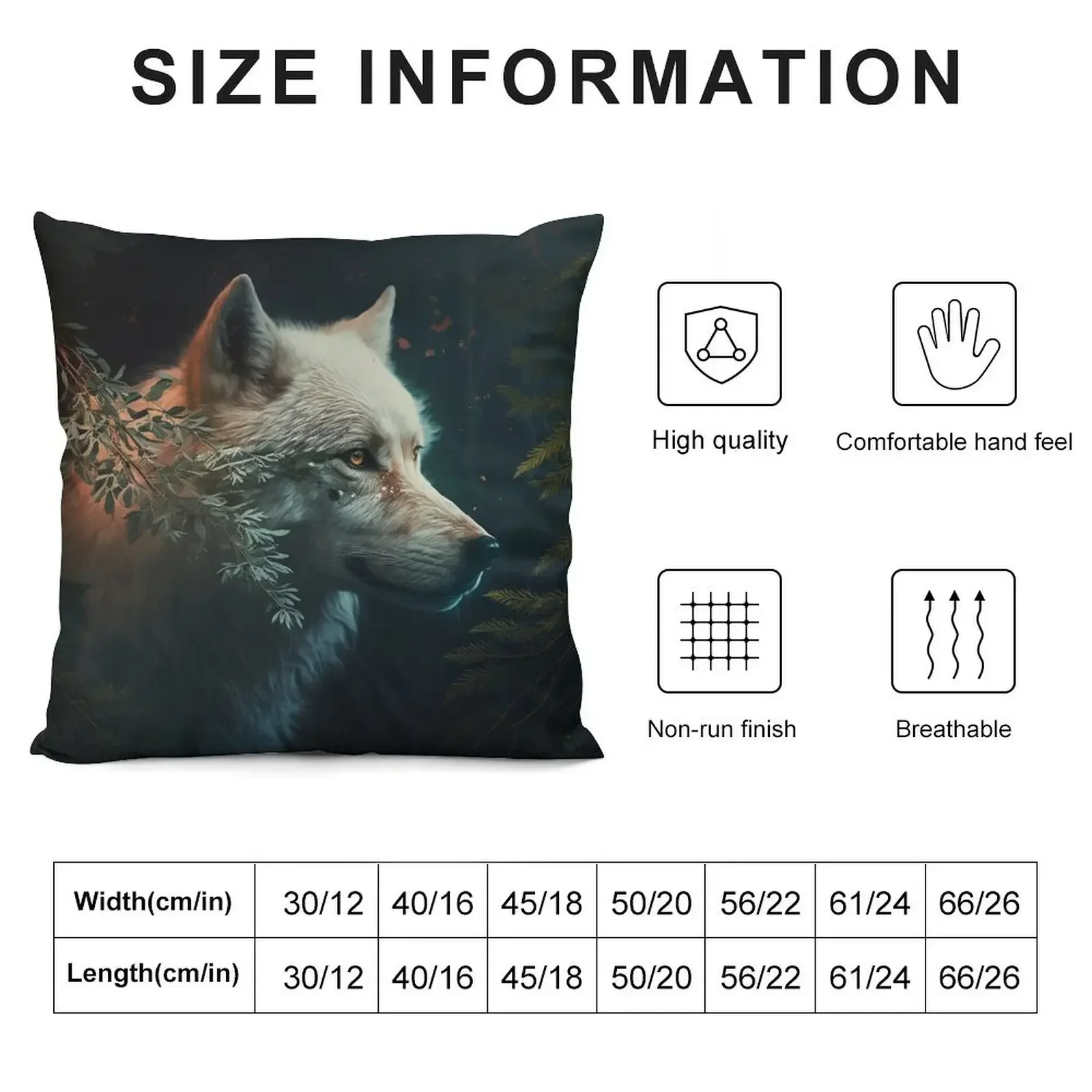 Wolf in woods Throw Pillow pillowcases for sofa cushions Custom Cushion Photo bed pillows pillow