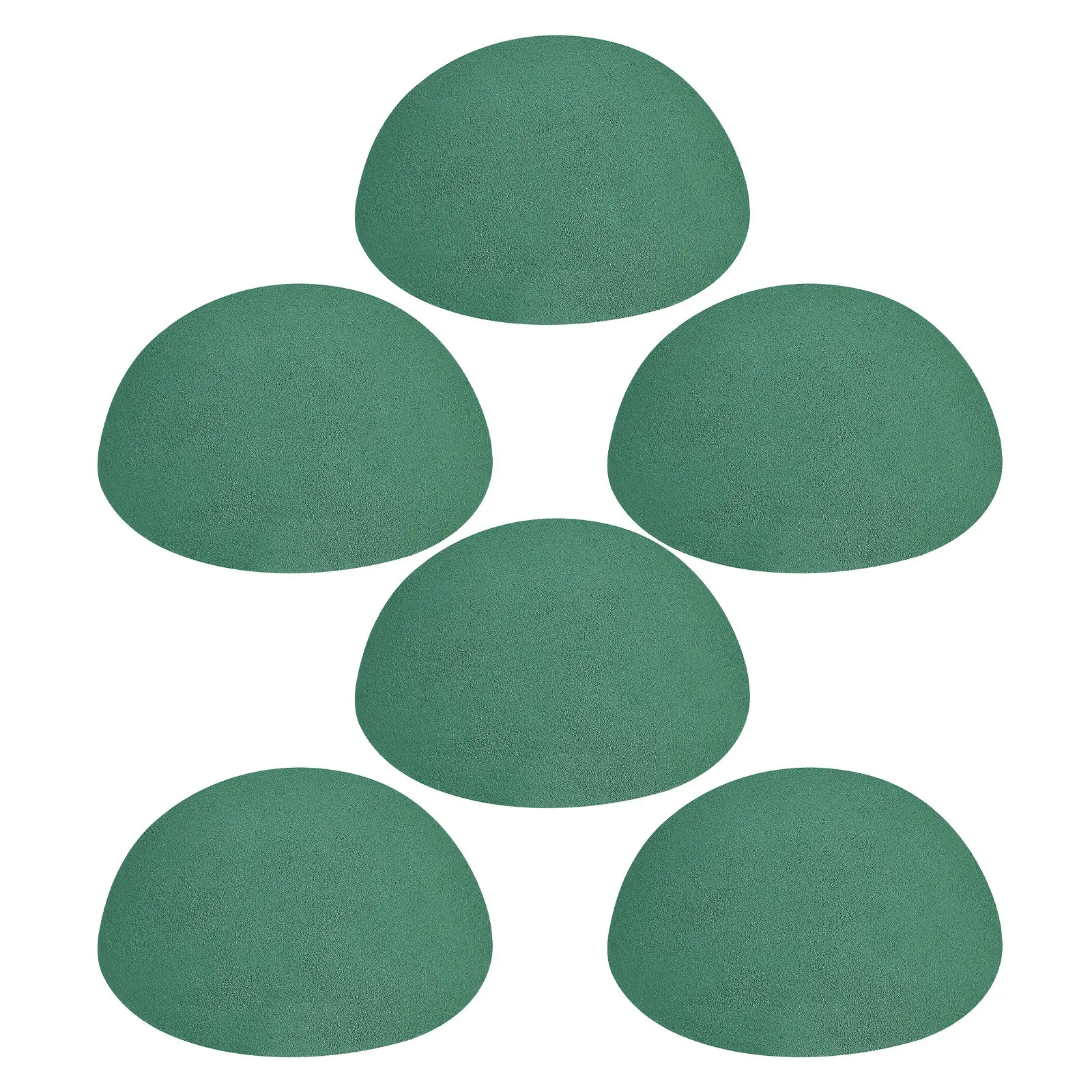 

6pcs Foam For Flower Arrangements Green Floral Foam Half Balls Hemisphere Flower Arrangements Mud For Party Bouquet Crafts
