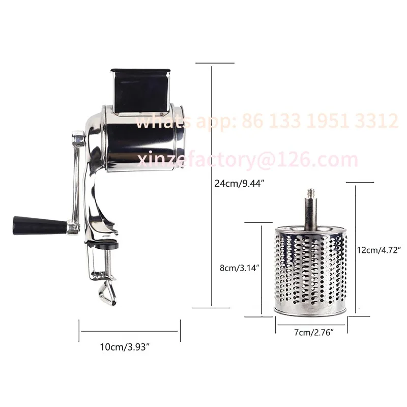 

Customizable Grinder With 5 Drum Blade Grinding Tool SetRotary Grater Food Mills Nut