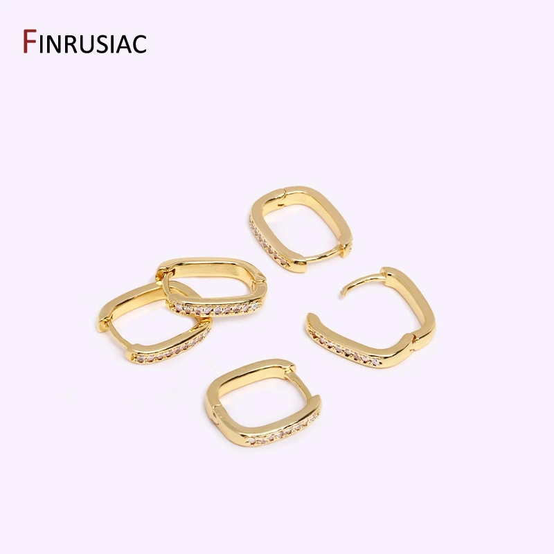 Gold Überzogene Messing Einfache Hoop Ohrringe Hohe Qualität Frauen Ohrringe, Eingelegten Zirkon Trendy Hoop Ohrringe Mode Schmuck Geschenke – Detail 31