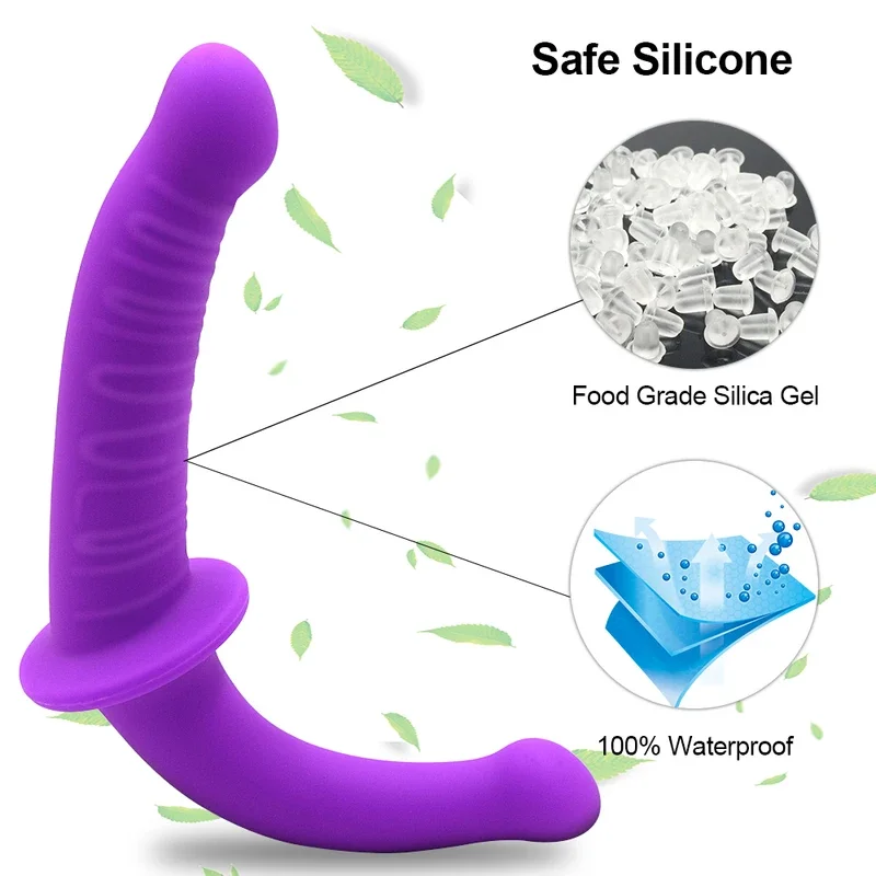 大人の大人のおもちゃ,ストラップ付きのリアルなシリコンディルド,両面,肛門と膣の刺激,男性と女性,レズビアンとカップル