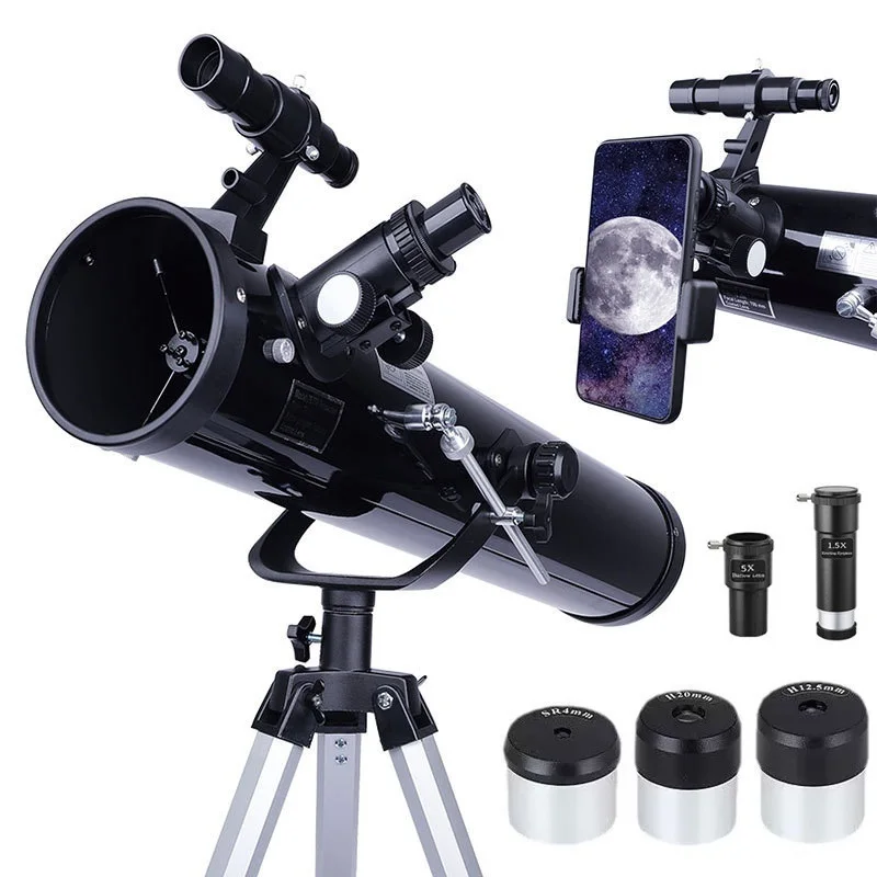 

875Times Astronomical Telescope Zoom Reflector Telescope 114mm Large Caliber Monocular Deep Space View Star Moon Telescope 70076