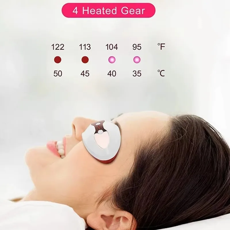 2 in 1 レッドLEDライト リップアイケアツール デバイス 4つの加熱モード しわ除去 アンチエイジング リッププランピング デバイス (加熱機能付き)