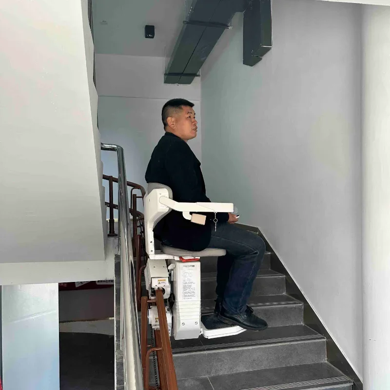 Corridor Seat Elevator Climber Curvilinear Staircase Handrail Lift