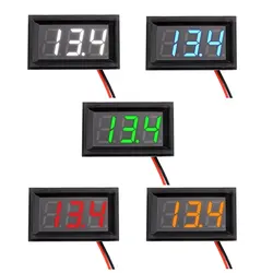 DC 4.5-30V Waterproof Digital Car Voltmeter Automotive Voltage Meter 12V 24V Motorcycle Vehicle LED Display Voltage Tester