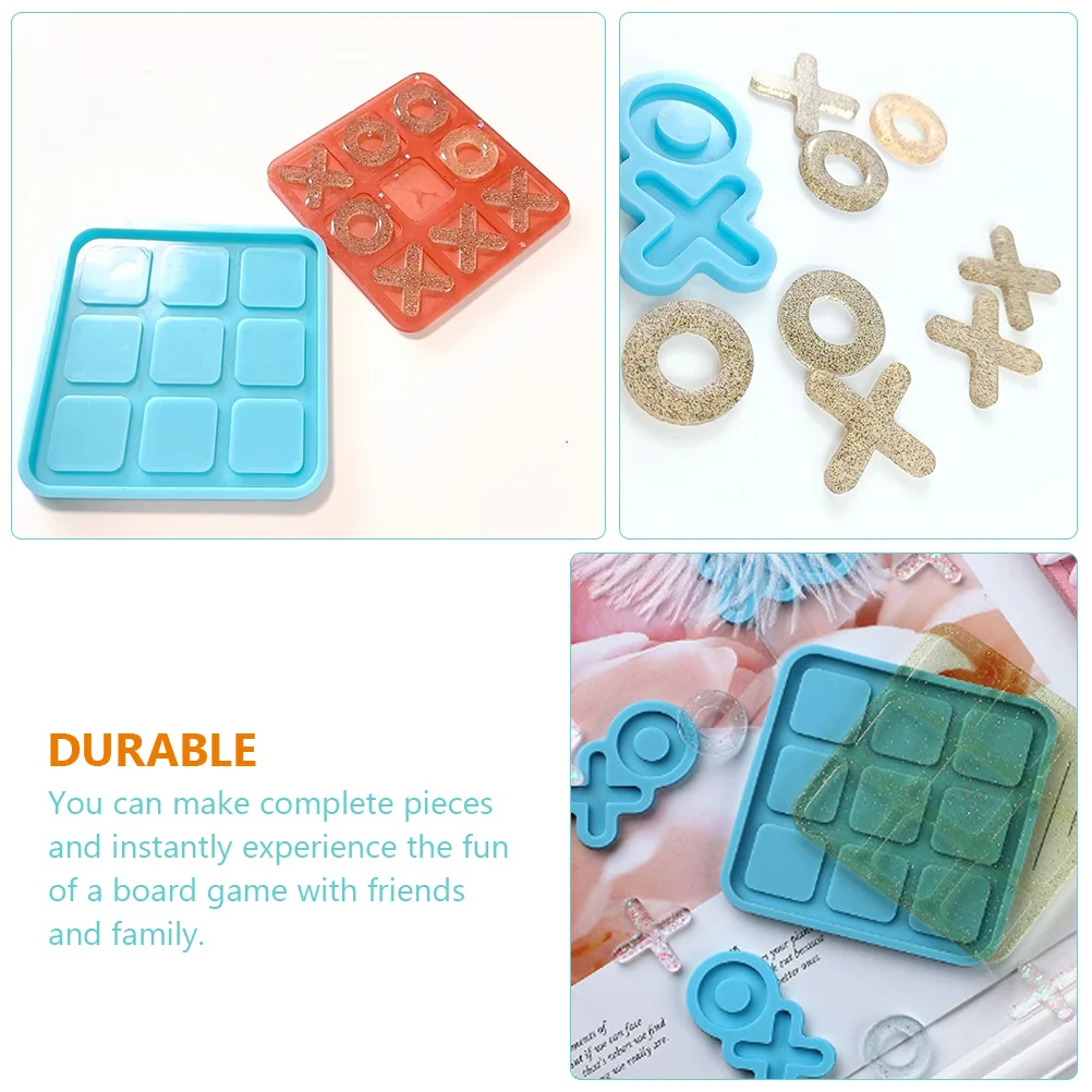 Manual Piece Xo Board Mold Molds DIY Chess Silica Gel Silicone for Epoxy Resin Chessboard