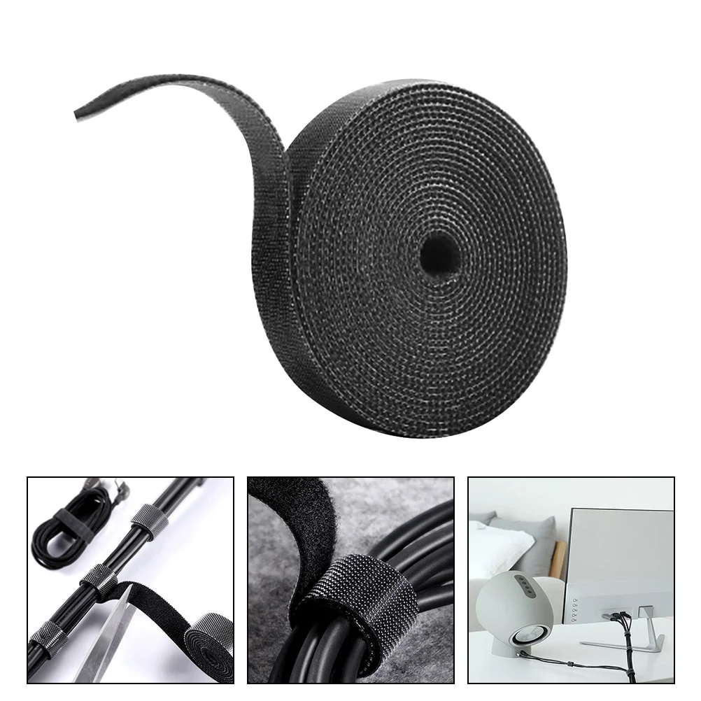 

Adjustable Tape Wire Ties Cable Management Flannel Cord Organization Straps