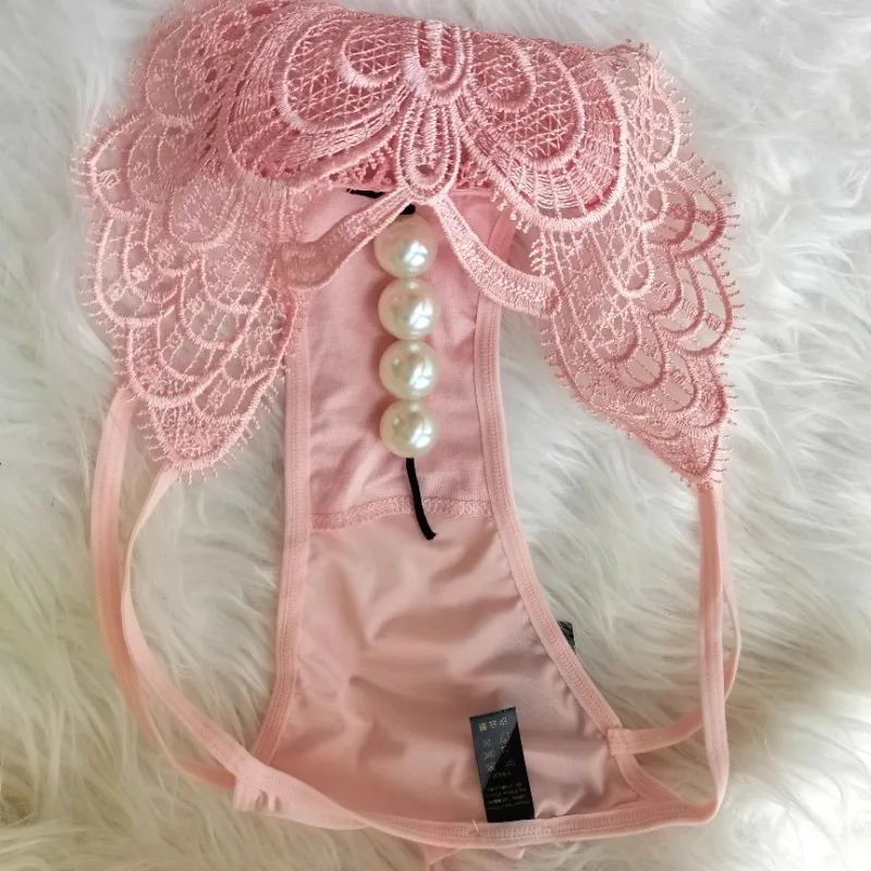 Imitation Pearl Panties Enlarged Massage Beads, Sexy Thong Tight Briefs Panties Women Sexy Hot  Crotchless Sexy Panties Women image 6