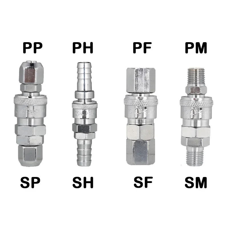 Pneumatische Fitting C Type Slang Snel Connector Hogedruk Koppeling Stekker Pp Sp Pf Sf Sh Pm 10 20 30 40 Luchtcompressor