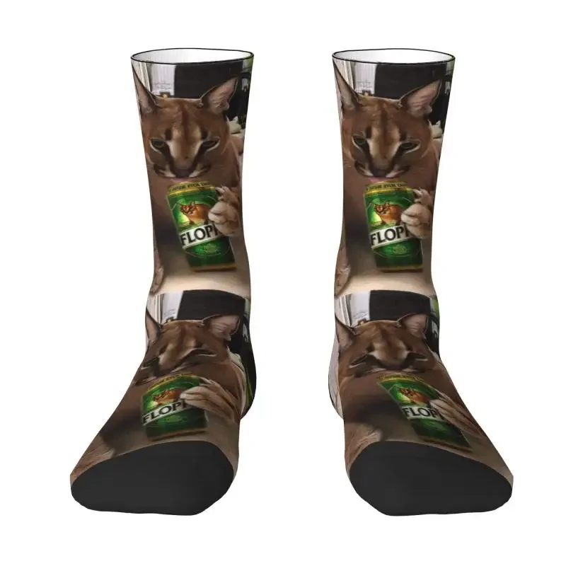 Fashion Big Floppa Meme Socks Women Men Warm 3D Printed Funny Caracal Cat Basketball Sports Socks