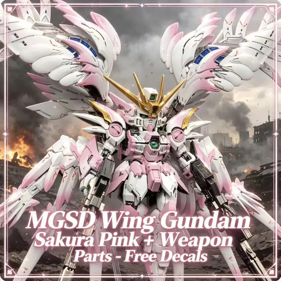 Nuevo MGSD Wing Zero Ew Snow White Cherry Blossom Pink, versión pre-pintada, kit de modelo de ensamblaje, figuras de acción, juguetes de plástico, regalos