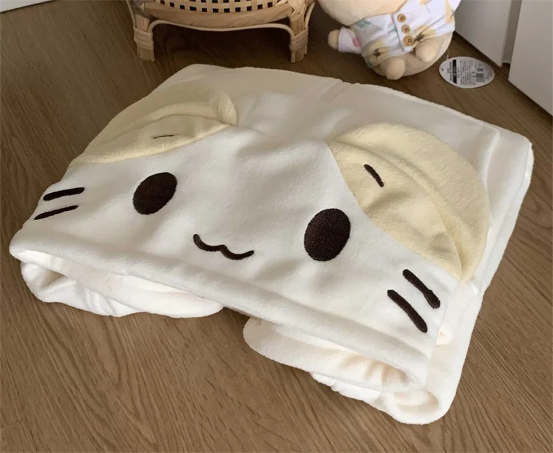 Masyumaro Fuwa Nyanko hoodie kucing, pakaian atasan Anime lucu musim dingin remaja perempuan