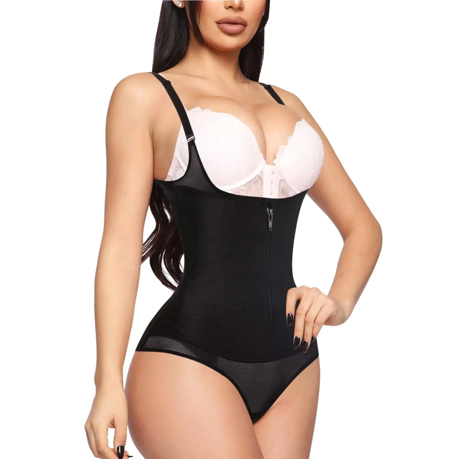 NADAINGAA Latex Waist Trainer Full Body Shaper Smooth Underbust Slimming Underwear Bodysuit Shapewear Tummy Trimmer Women Corset