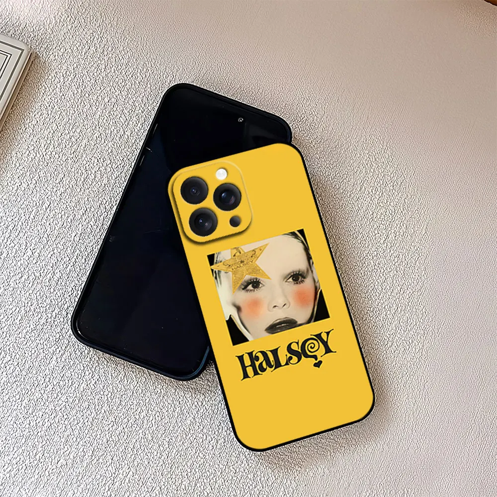 Singer Halsey For iPhone 11 12 13 14 15 16 Pro Max Plus Matte Soft Silicone phone Case Ultra Thin Shockproof Black Cover