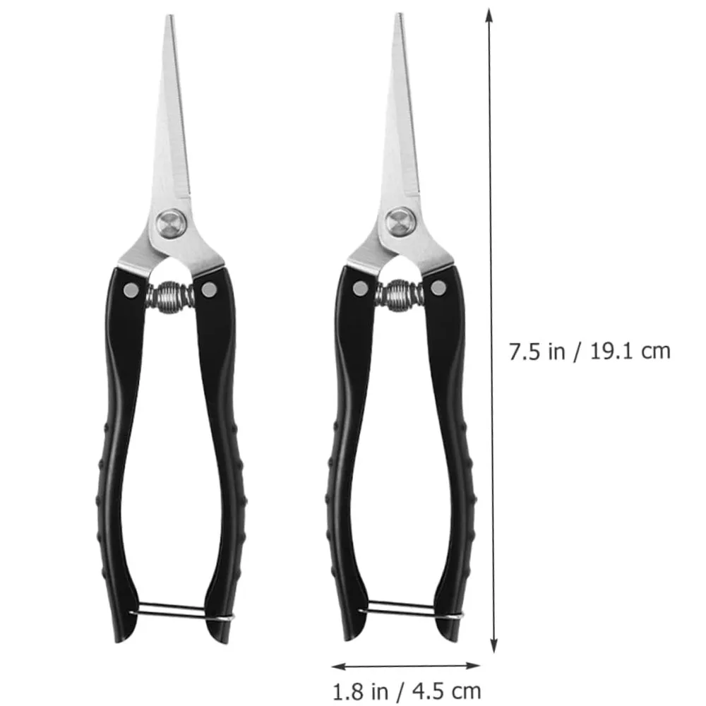 Garden Pruning Shears Stainless Steel Blades Handheld Pruners Garden Pruning Scissors Plant Shears Gardening Tools Black Indoor