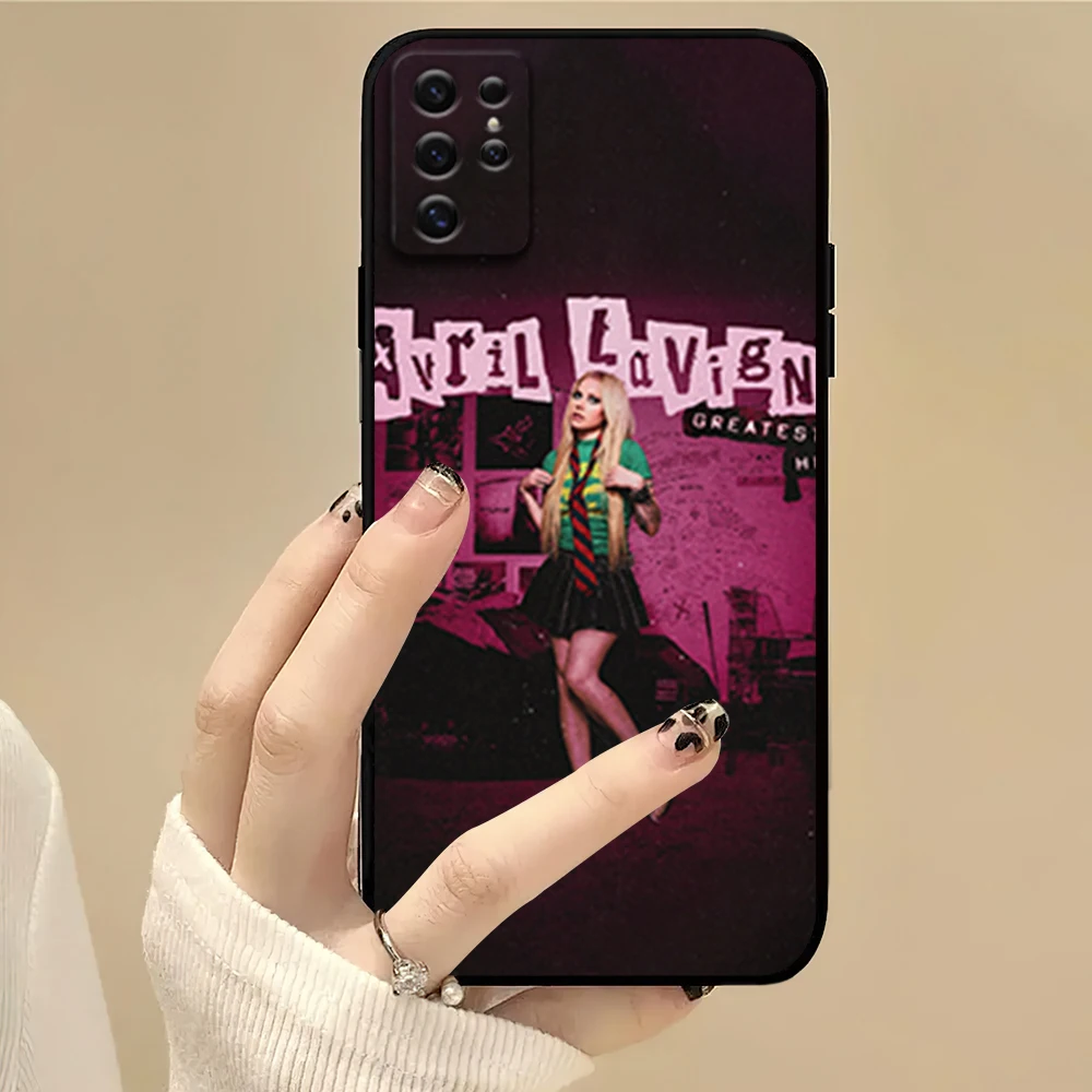 Singer A-Avril Lavigne Greatest Hits Phone Case For Samsung S22 S23 A73 A72 A71 A54 A53 E ULTRA Color Soft Shell