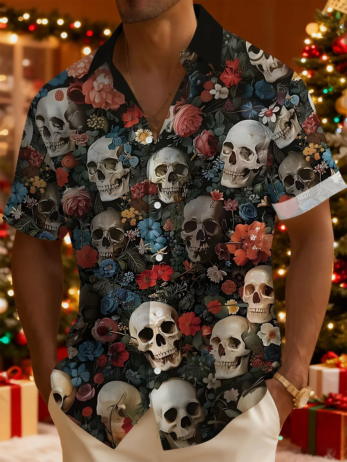 

Men's Casual Hawaiian Shirt 2026 Summer Fashion Man Women Short Sleeve Eye-Catching Beach Party Print Tops