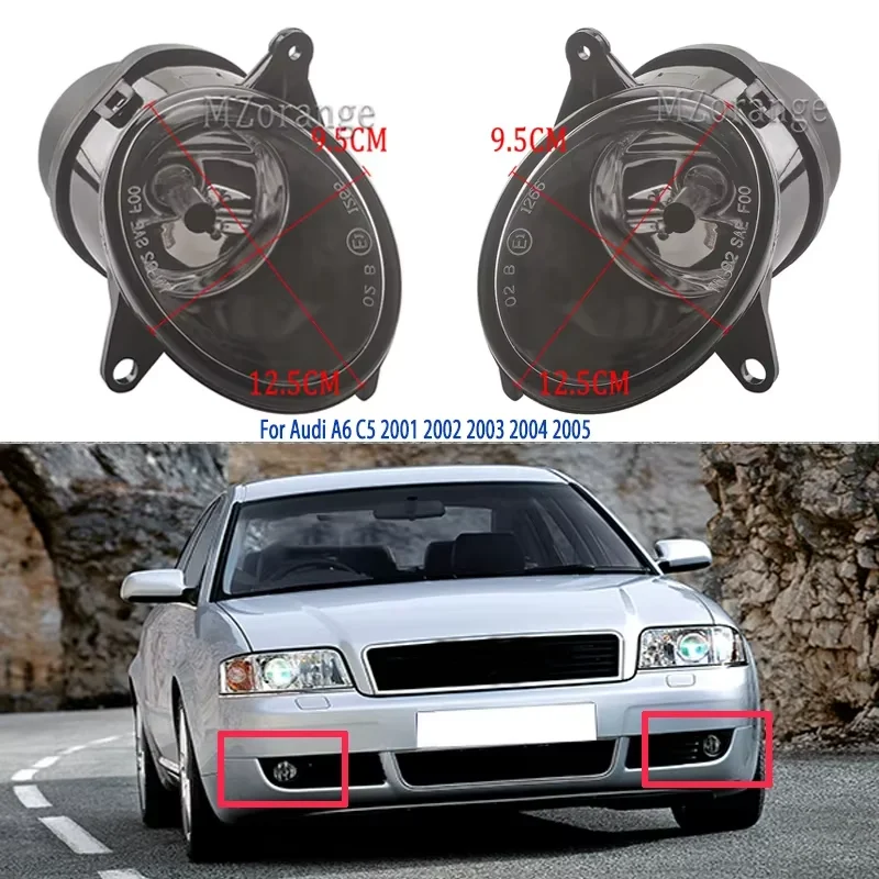 Front Bumper Fog Lights for Audi A6 C5 2001 -2005 Headlight Foglight Halogen Driving Signal cars accessories Fog Lamp Parts