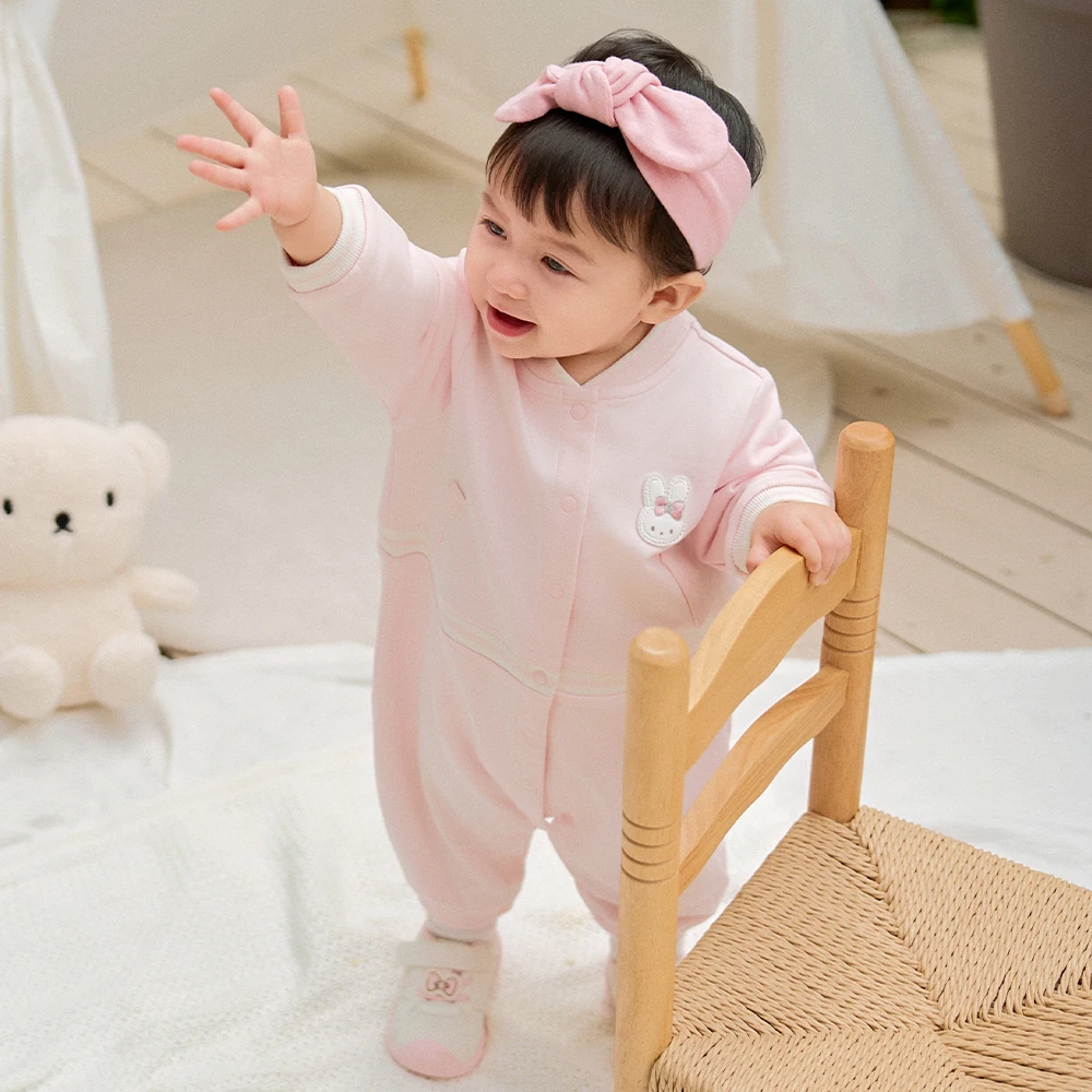Dave Bella Newborn Baby Romper Bodysuit Clothes Autumn Jumpsuit for Girls Spring Children's Sleepwear Long Sleeve Cute DB3263130