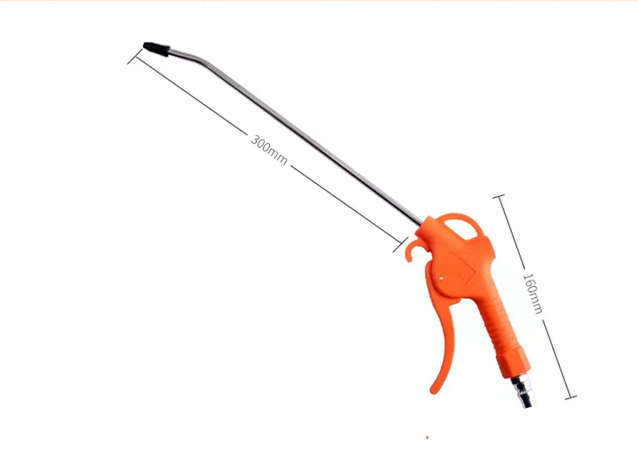 1PC Air Blow Gun with 420mm Long Angled Nozzle Air Pneumatic Cleaning Tool with Removable Rubber Tip